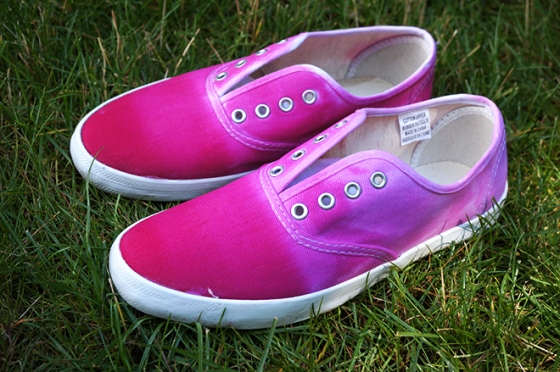 ombre dip dyed shoes